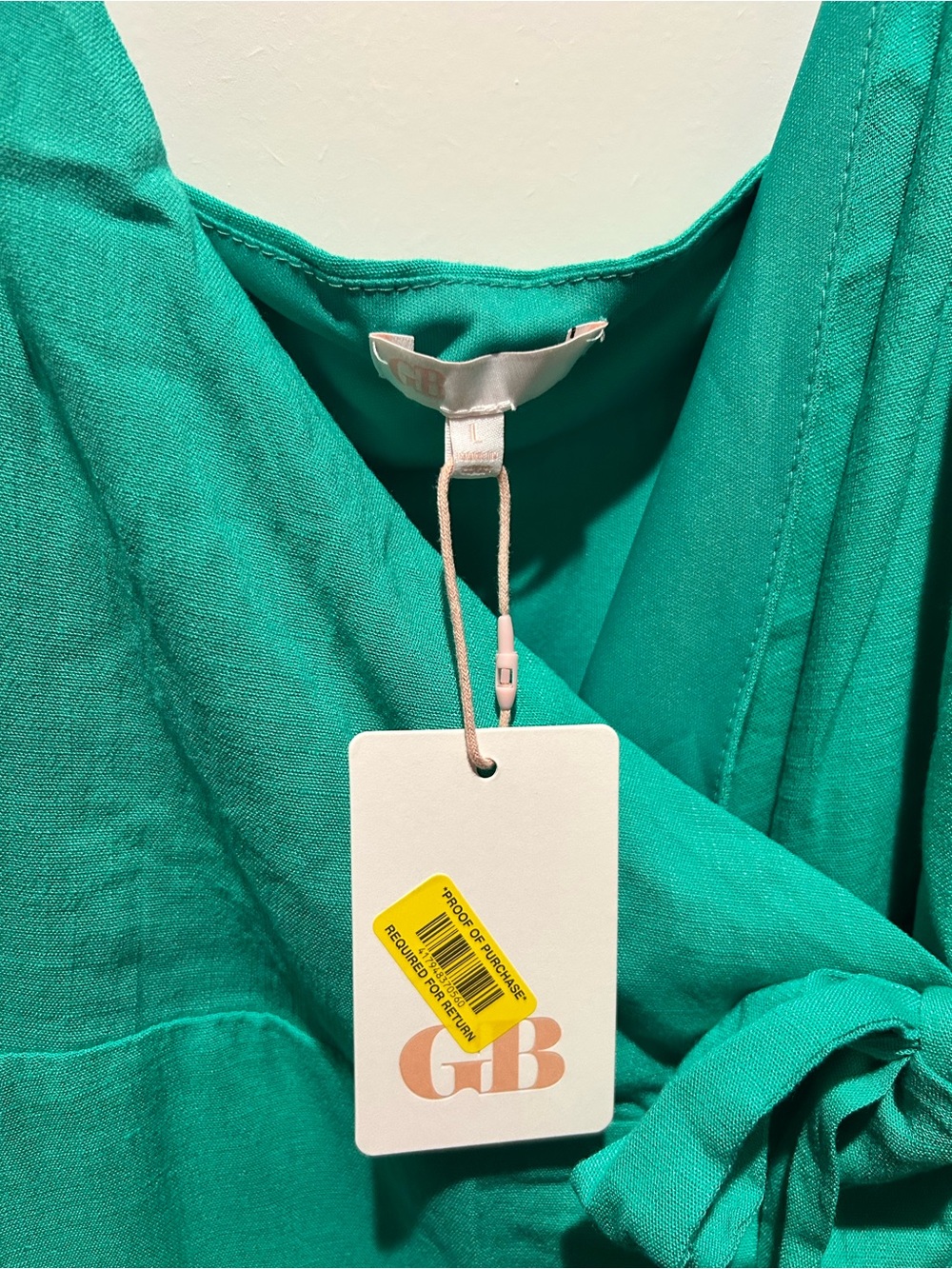Gianni Bini Teal Wrap Dress with Side Tie - Picture 4 of 4